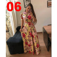 Casual Women Print Robe Maxi Dress