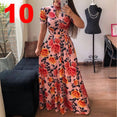 Casual Women Print Robe Maxi Dress