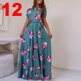 Casual Women Print Robe Maxi Dress