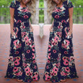 Women Long Maxi Floral Print Boho Dress