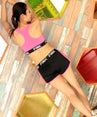 Seamless Yoga Set Women Sport Suit Letter Sportswear