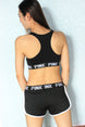 Seamless Yoga Set Women Sport Suit Letter Sportswear