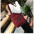 Women Corduroy Zipper Shoulder Bag