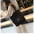 Women Corduroy Zipper Shoulder Bag