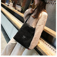 Women Corduroy Zipper Shoulder Bag