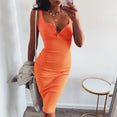 Knee-Length Elastic Sleeveless Bodycon Dress