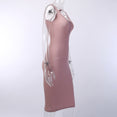 Knee-Length Elastic Sleeveless Bodycon Dress