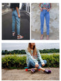 Vintage High Waist Jeans Woman Denim Pants