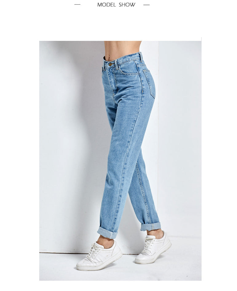 Vintage High Waist Jeans Woman Denim Pants