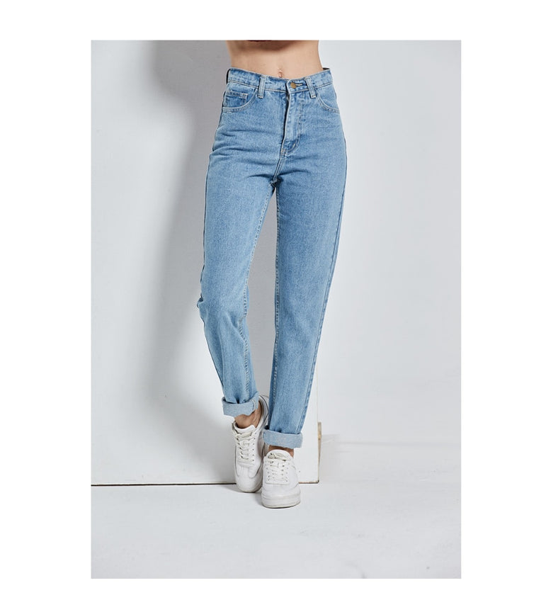 Vintage High Waist Jeans Woman Denim Pants