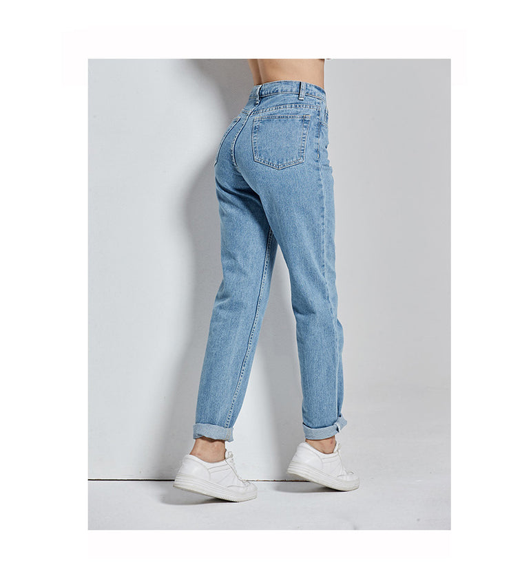 Vintage High Waist Jeans Woman Denim Pants