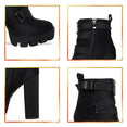 Thick Heel Platform Ladies Worker Boots