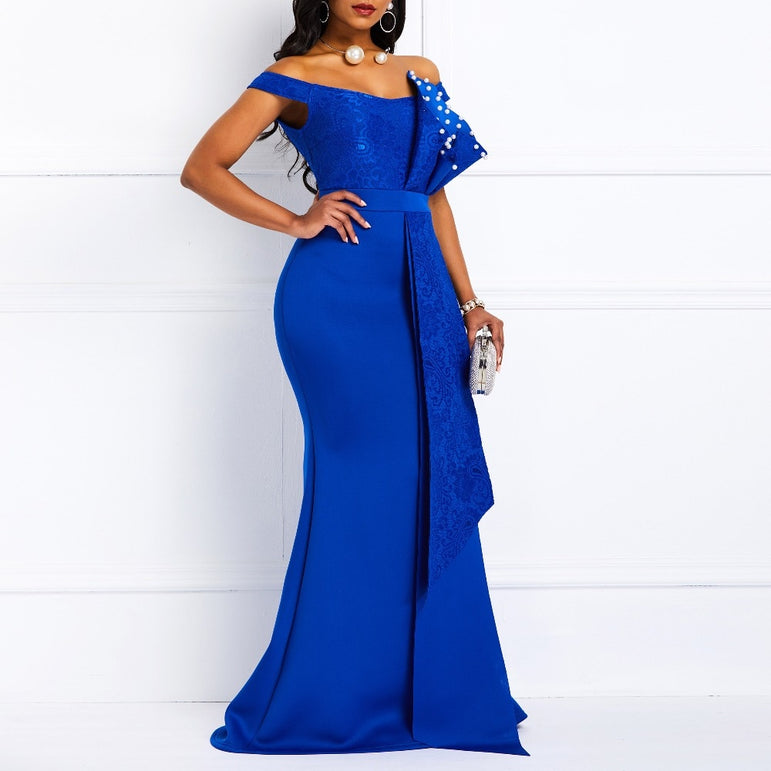 Women Off Shoulder Long Maxi Dress