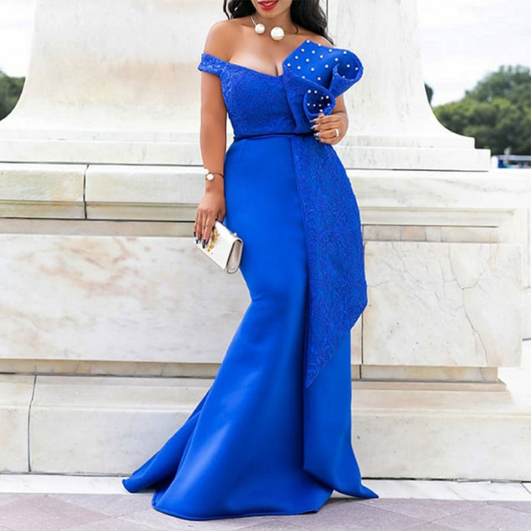 Women Off Shoulder Long Maxi Dress