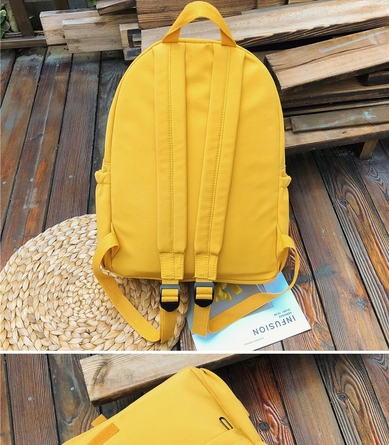 Waterproof Nylon Women Multi Pocket Backpacks