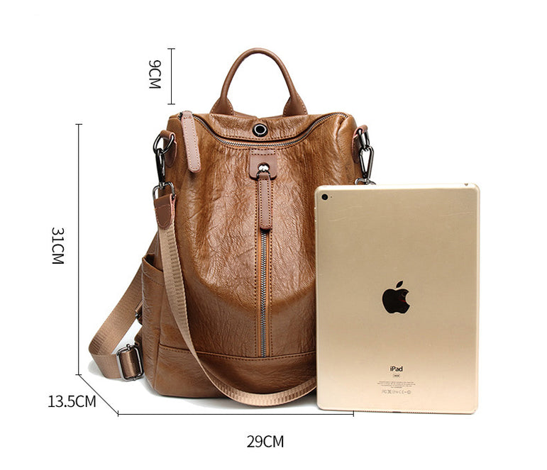 Women Leather Backpack Female Shoulder Bag