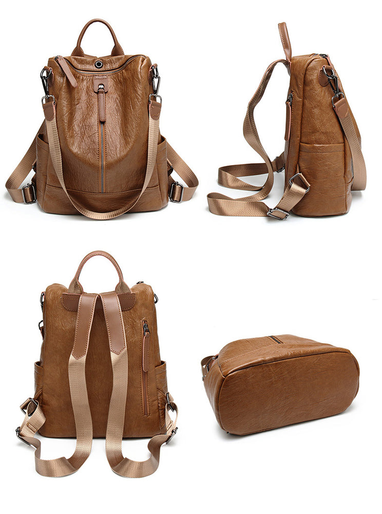 Women Leather Backpack Female Shoulder Bag