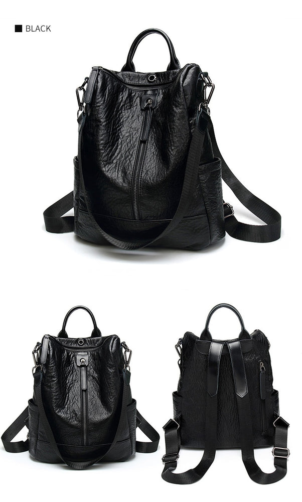 Women Leather Backpack Female Shoulder Bag