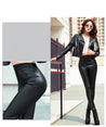 Thin Velvet PU Leather Elastic Stretch Pant