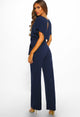 Elegant O Neck Casual Women Bandage Jumpsuits