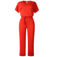 Elegant O Neck Casual Women Bandage Jumpsuits