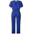 Elegant O Neck Casual Women Bandage Jumpsuits