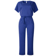 Elegant O Neck Casual Women Bandage Jumpsuits