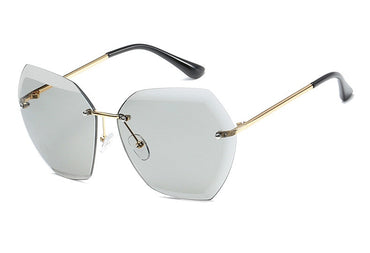 Luxury Rimless Oversized Vintage Sunglasses