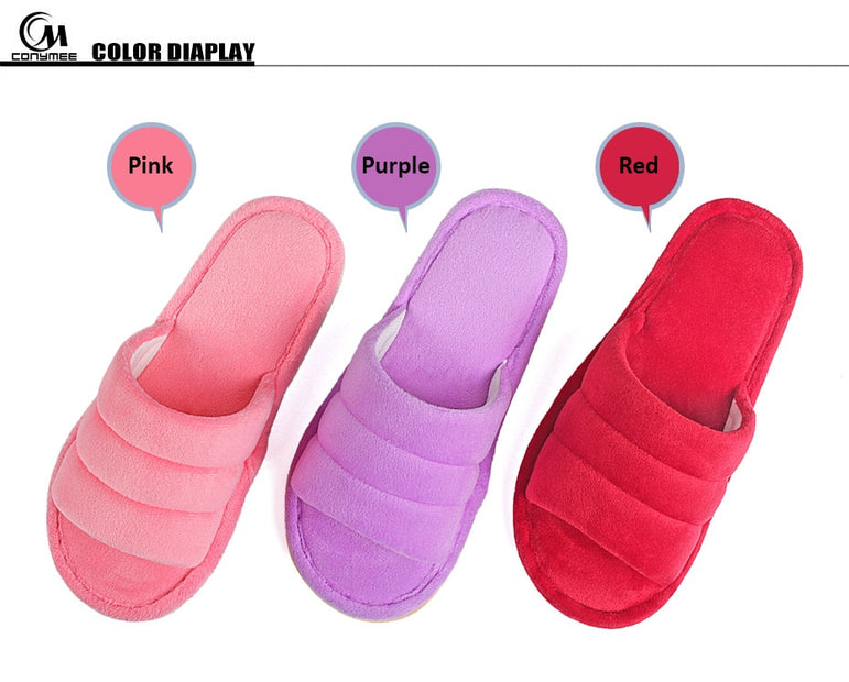 Winter Women Indoor Warm Fluffy Slippers