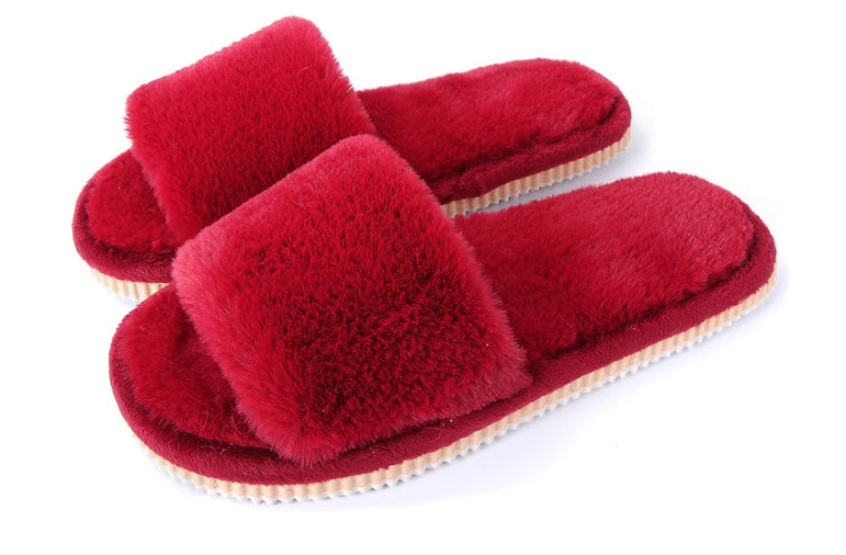 Winter Women Indoor Warm Fluffy Slippers