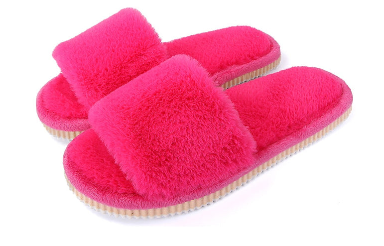 Winter Women Indoor Warm Fluffy Slippers