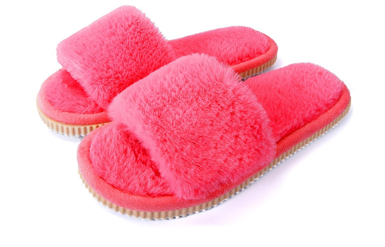 Winter Women Indoor Warm Fluffy Slippers