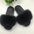 Cute Plush Fox Hair Fluffy Slippers