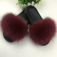 Cute Plush Fox Hair Fluffy Slippers