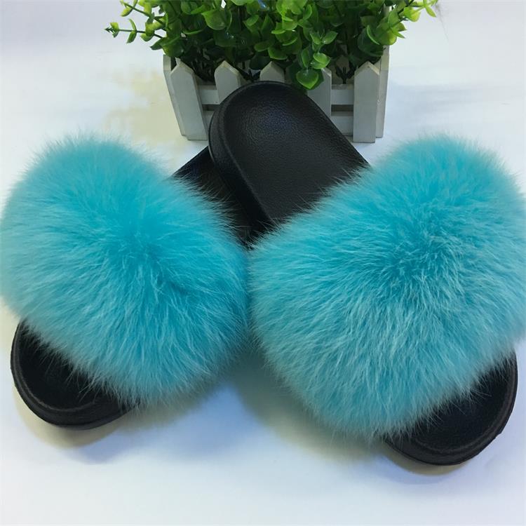 Cute Plush Fox Hair Fluffy Slippers