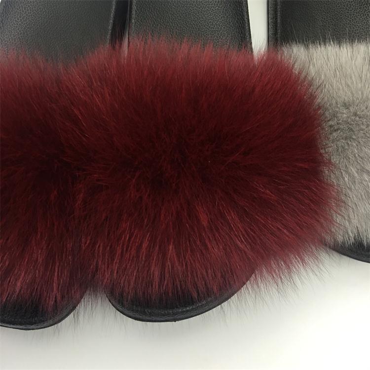 Cute Plush Fox Hair Fluffy Slippers