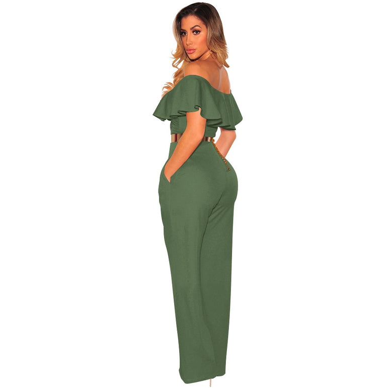 Autumn Women Sexy Backless Hollow Out Jumpsuits