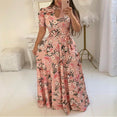 Casual Women Print Robe Maxi Dress