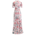 Casual Women Print Robe Maxi Dress