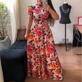 Casual Women Print Robe Maxi Dress