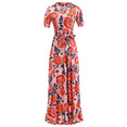 Casual Women Print Robe Maxi Dress