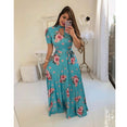 Casual Women Print Robe Maxi Dress