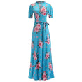 Casual Women Print Robe Maxi Dress