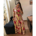 Casual Women Print Robe Maxi Dress