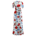 Casual Women Print Robe Maxi Dress