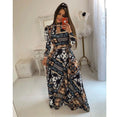 Casual Women Print Robe Maxi Dress