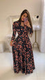 Casual Women Print Robe Maxi Dress