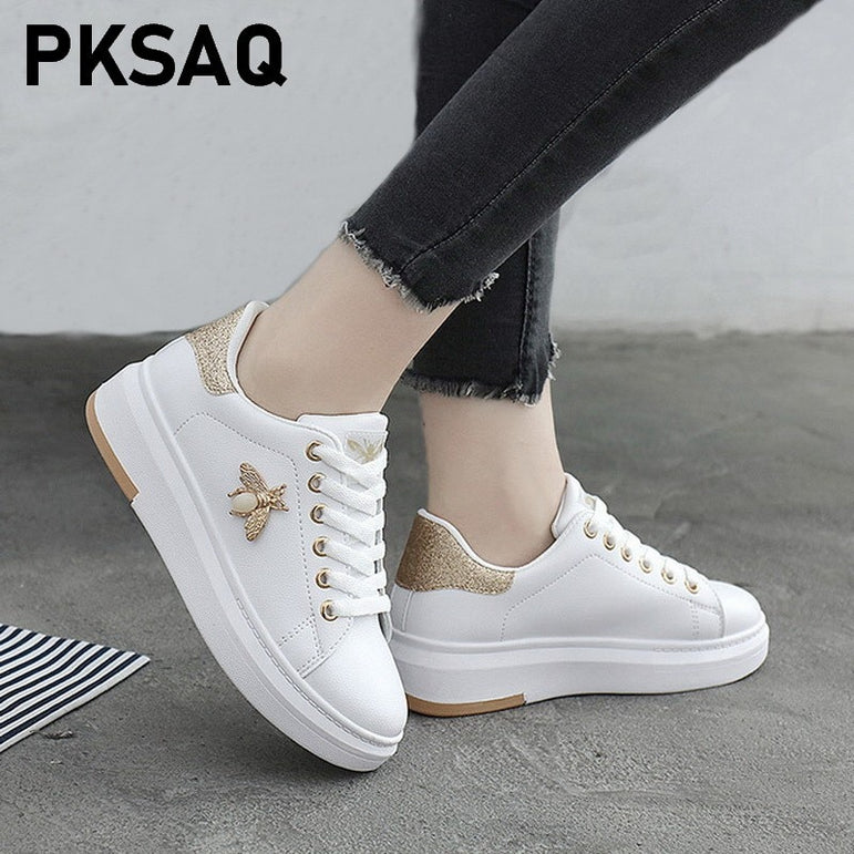 Women Fashion Breathable PU Leather Platform