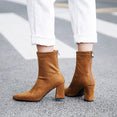 Ankle Elastic Sock Chunky High Heels Boots