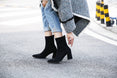 Ankle Elastic Sock Chunky High Heels Boots